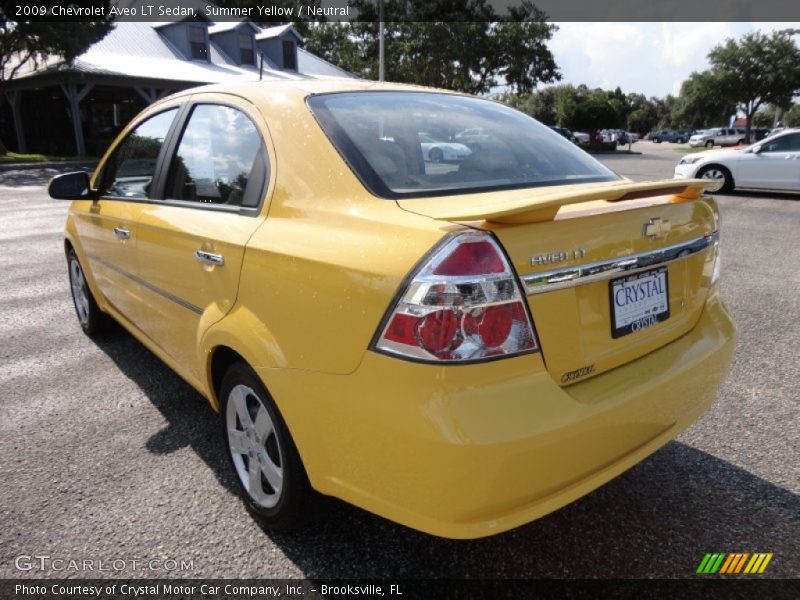 Summer Yellow / Neutral 2009 Chevrolet Aveo LT Sedan
