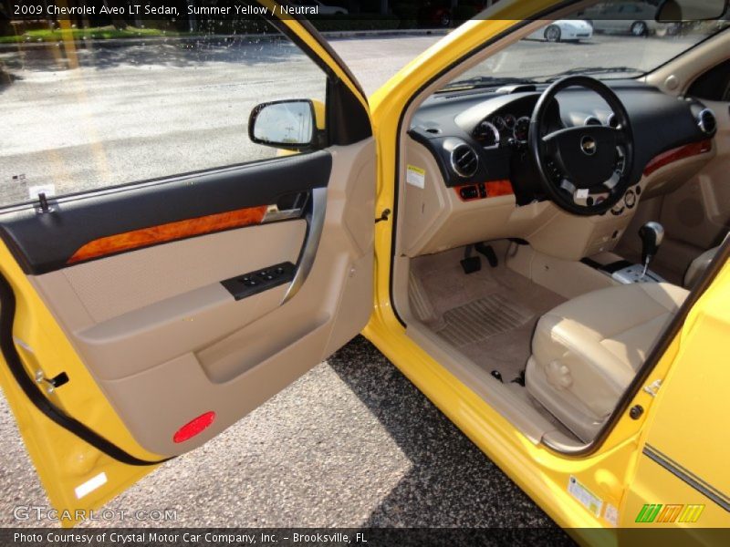 Summer Yellow / Neutral 2009 Chevrolet Aveo LT Sedan