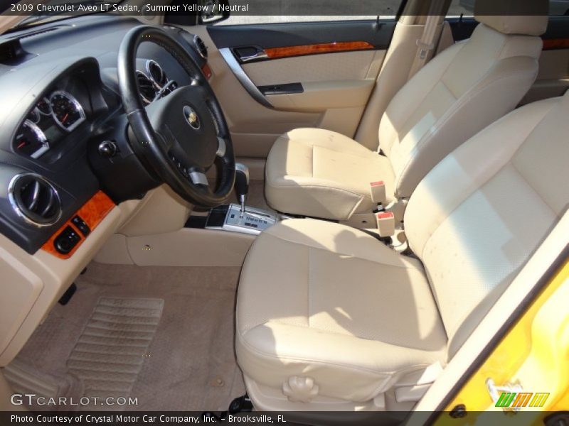 Summer Yellow / Neutral 2009 Chevrolet Aveo LT Sedan