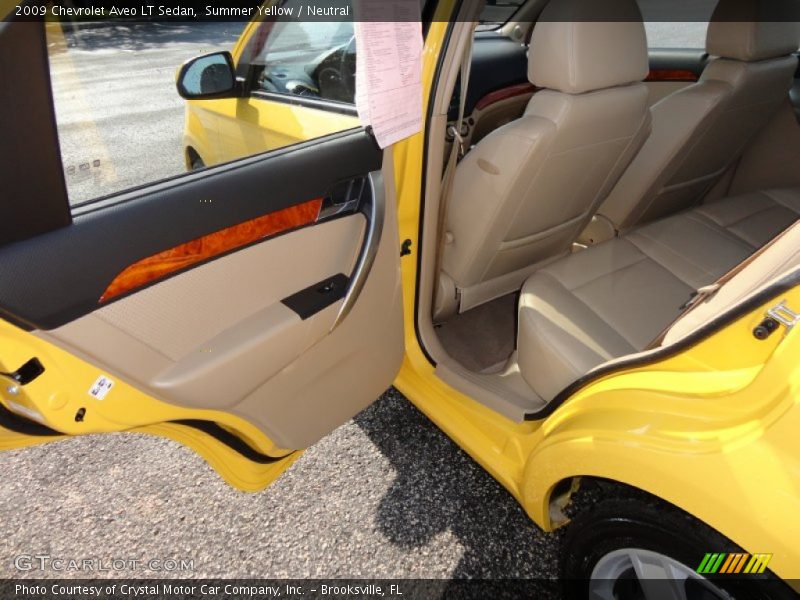 Summer Yellow / Neutral 2009 Chevrolet Aveo LT Sedan