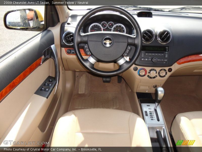 Summer Yellow / Neutral 2009 Chevrolet Aveo LT Sedan