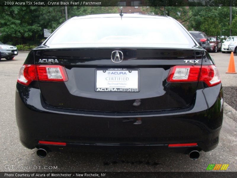 Crystal Black Pearl / Parchment 2009 Acura TSX Sedan