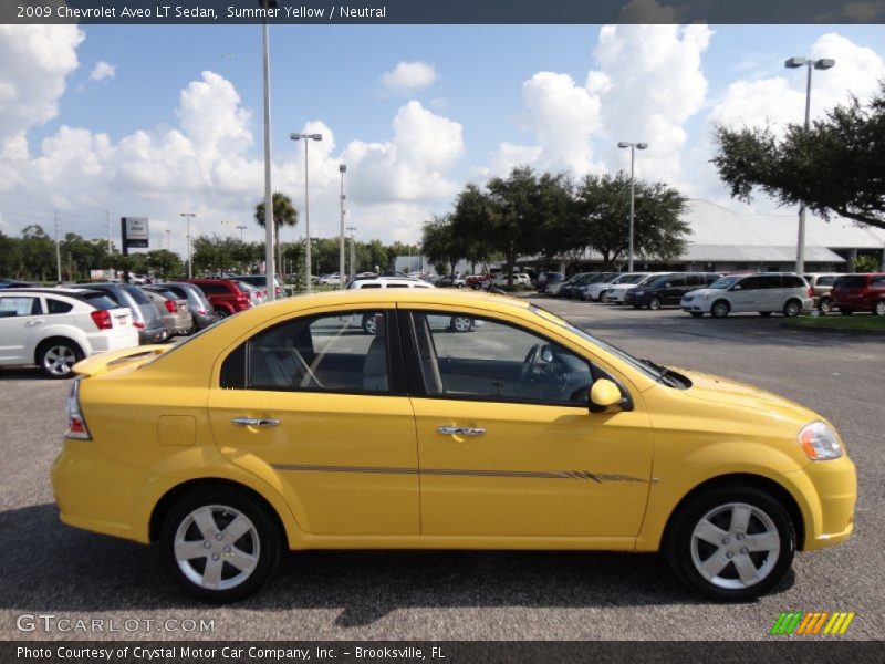 Summer Yellow / Neutral 2009 Chevrolet Aveo LT Sedan