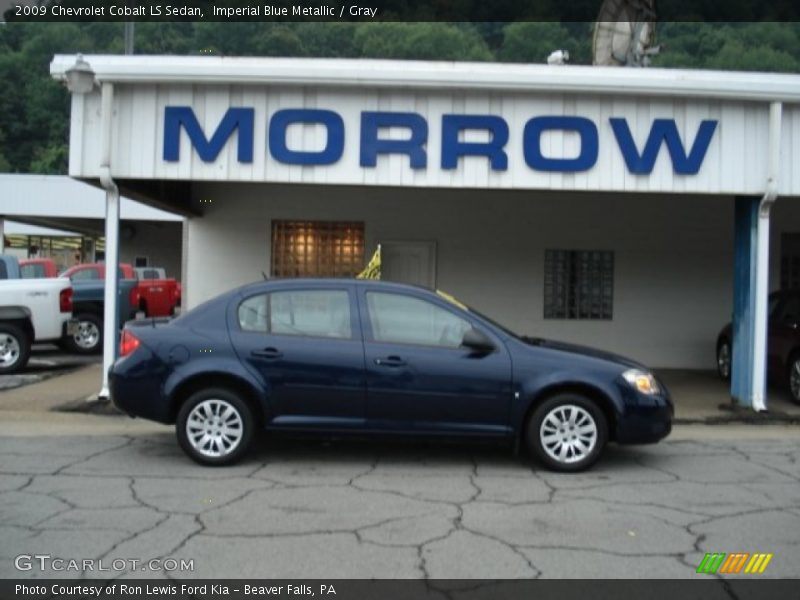 Imperial Blue Metallic / Gray 2009 Chevrolet Cobalt LS Sedan