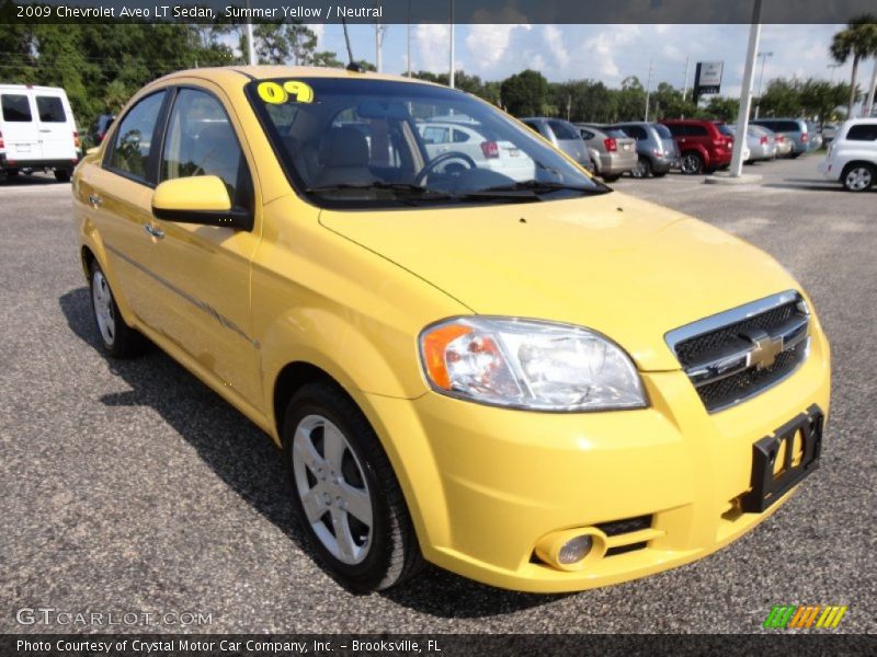 Summer Yellow / Neutral 2009 Chevrolet Aveo LT Sedan