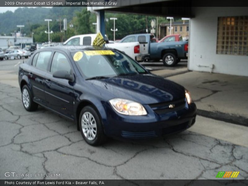 Imperial Blue Metallic / Gray 2009 Chevrolet Cobalt LS Sedan
