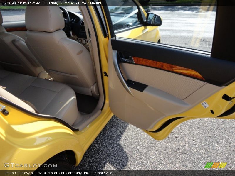 Summer Yellow / Neutral 2009 Chevrolet Aveo LT Sedan