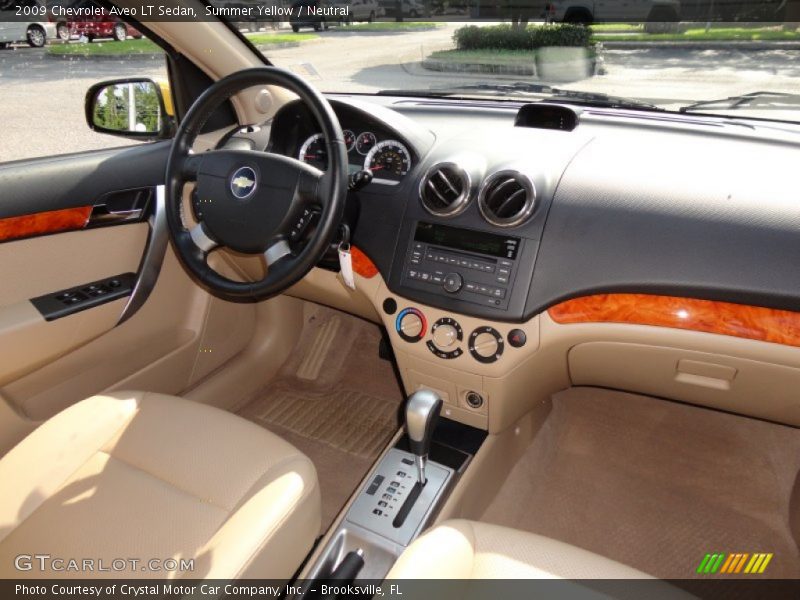 Summer Yellow / Neutral 2009 Chevrolet Aveo LT Sedan
