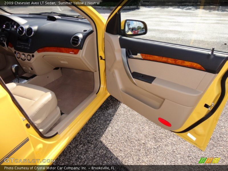 Summer Yellow / Neutral 2009 Chevrolet Aveo LT Sedan