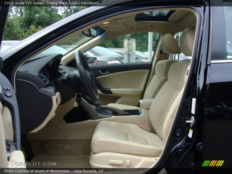 Crystal Black Pearl / Parchment 2009 Acura TSX Sedan