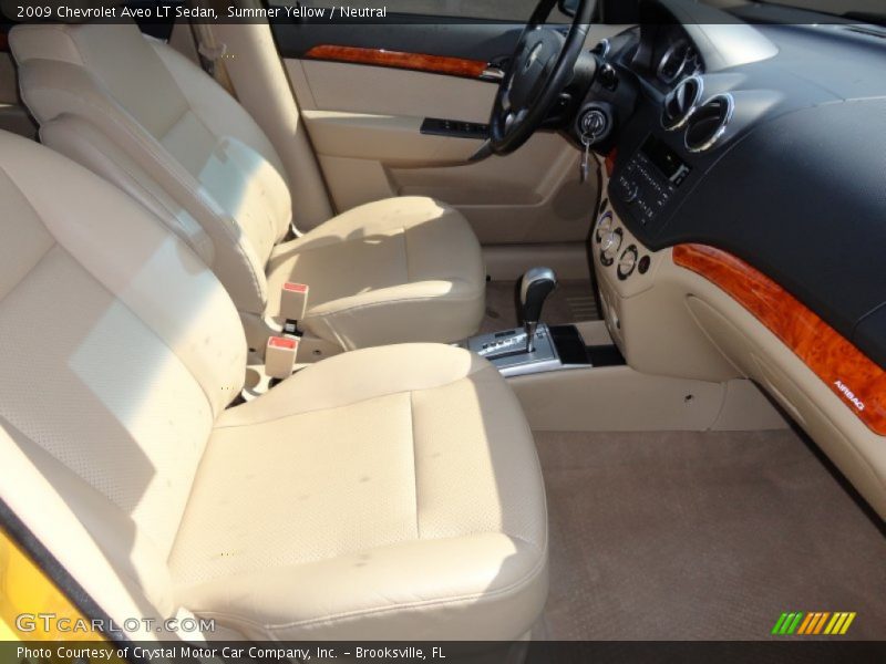 Summer Yellow / Neutral 2009 Chevrolet Aveo LT Sedan