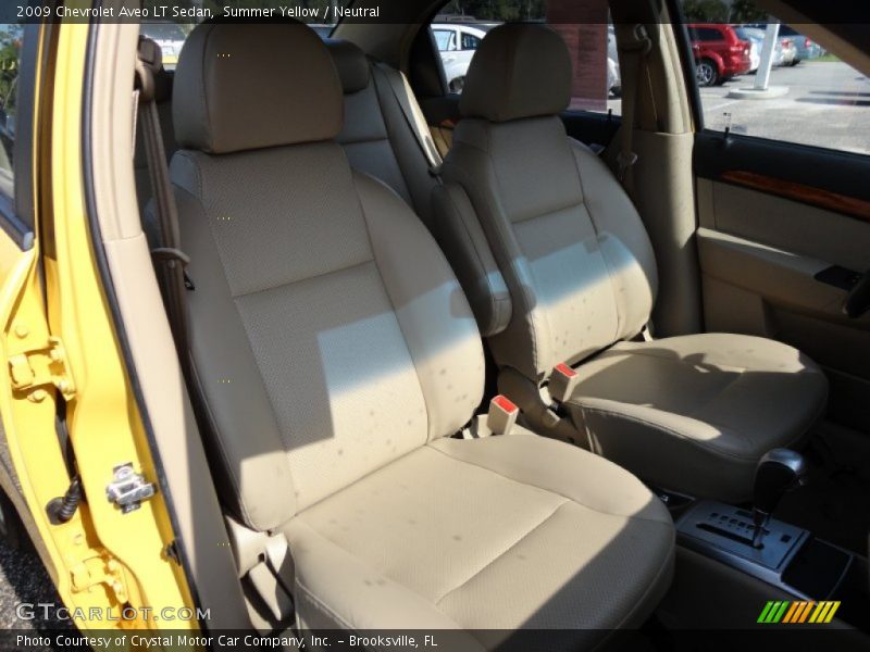 Summer Yellow / Neutral 2009 Chevrolet Aveo LT Sedan