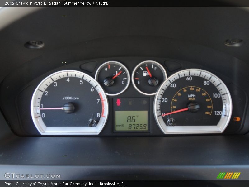 Summer Yellow / Neutral 2009 Chevrolet Aveo LT Sedan