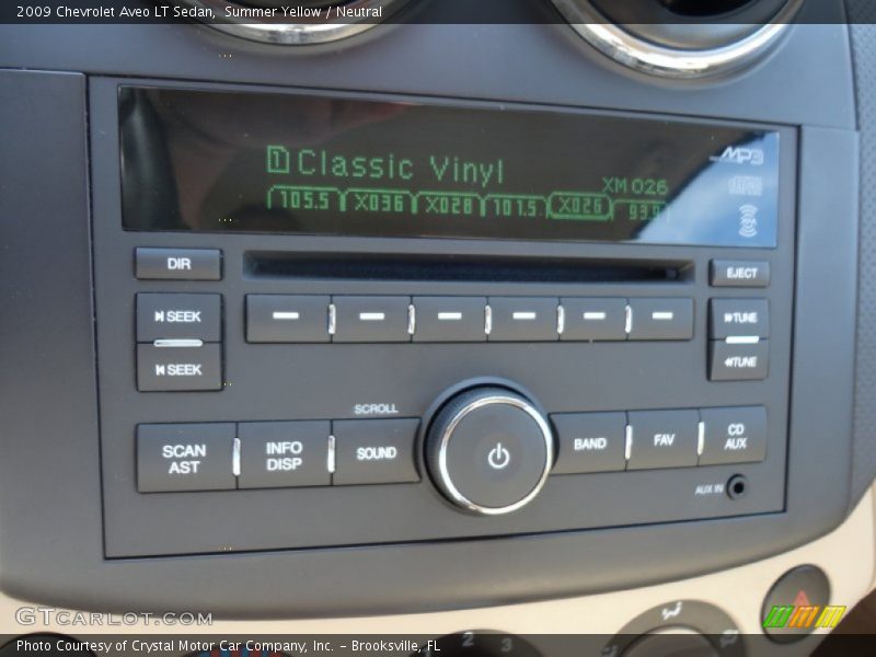 Summer Yellow / Neutral 2009 Chevrolet Aveo LT Sedan