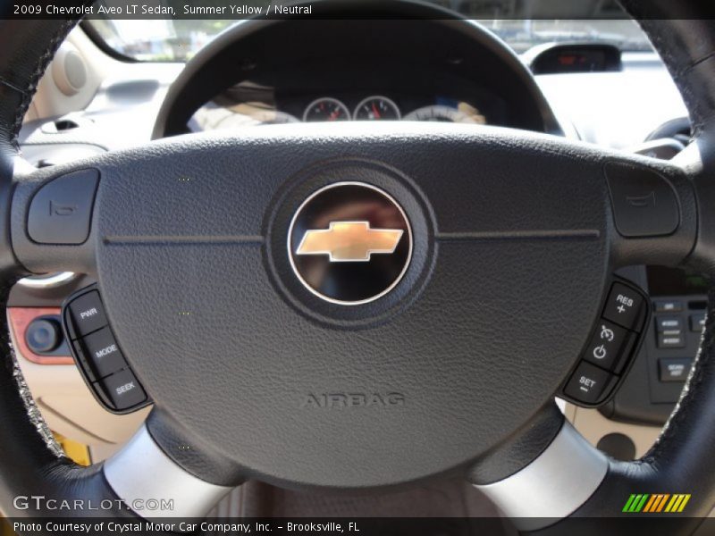 Summer Yellow / Neutral 2009 Chevrolet Aveo LT Sedan