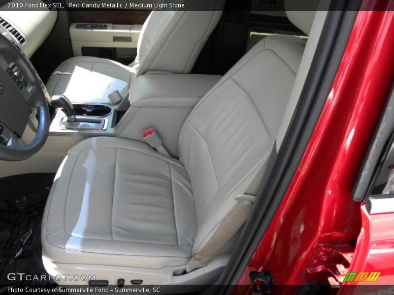 Red Candy Metallic / Medium Light Stone 2010 Ford Flex SEL