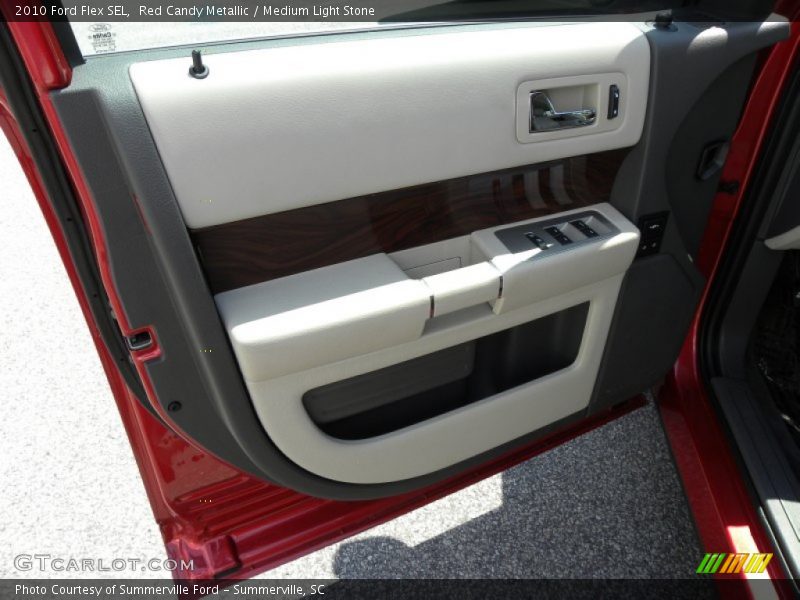 Red Candy Metallic / Medium Light Stone 2010 Ford Flex SEL