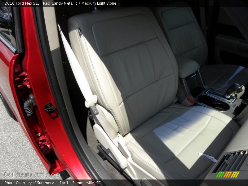 Red Candy Metallic / Medium Light Stone 2010 Ford Flex SEL