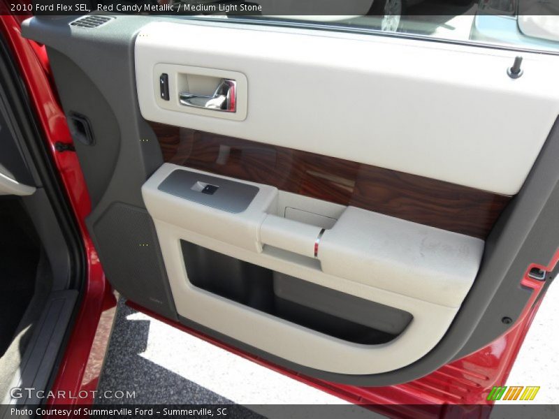 Red Candy Metallic / Medium Light Stone 2010 Ford Flex SEL