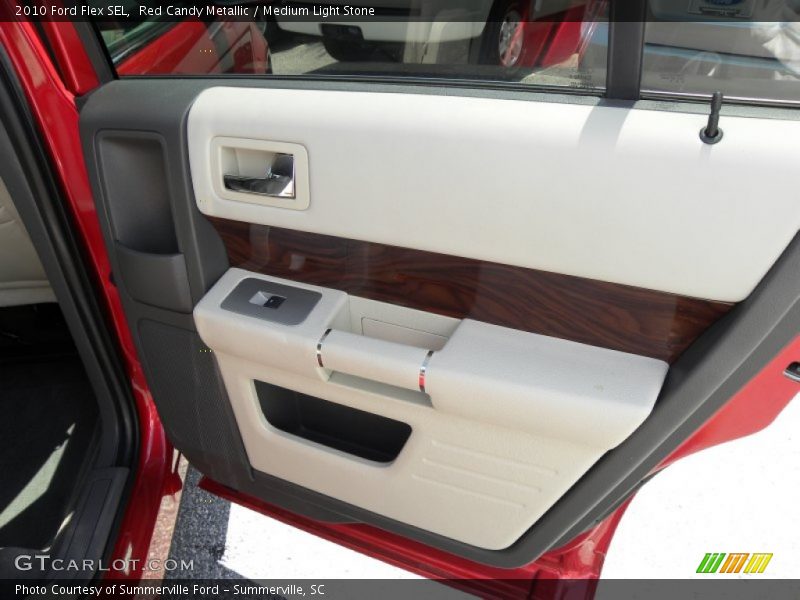 Red Candy Metallic / Medium Light Stone 2010 Ford Flex SEL