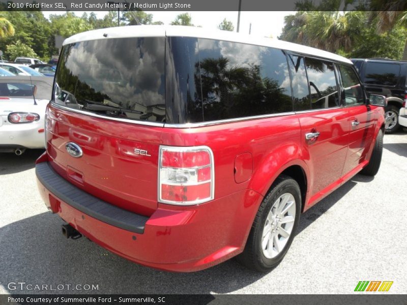 Red Candy Metallic / Medium Light Stone 2010 Ford Flex SEL
