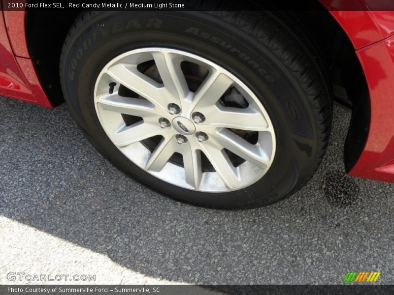 Red Candy Metallic / Medium Light Stone 2010 Ford Flex SEL