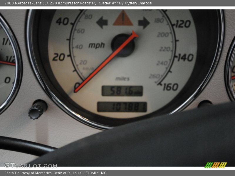 Glacier White / Oyster/Charcoal 2000 Mercedes-Benz SLK 230 Kompressor Roadster