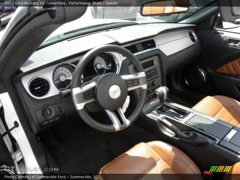 Performance White / Saddle 2011 Ford Mustang V6 Convertible