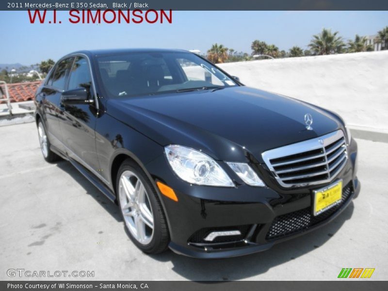 Black / Black 2011 Mercedes-Benz E 350 Sedan
