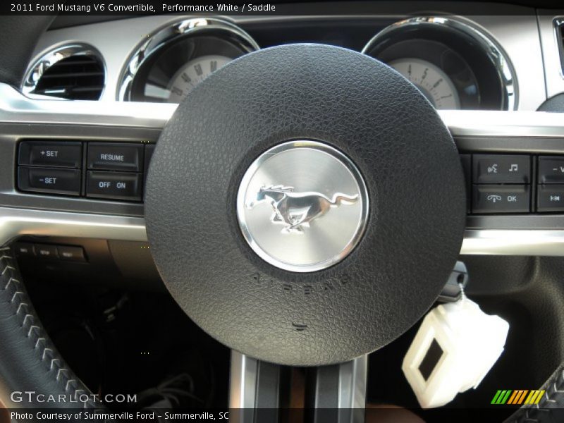Performance White / Saddle 2011 Ford Mustang V6 Convertible