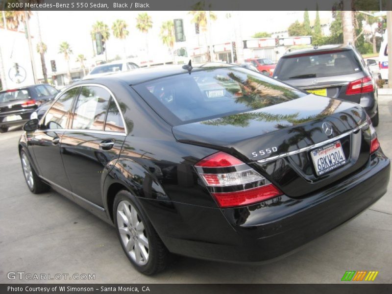 Black / Black 2008 Mercedes-Benz S 550 Sedan