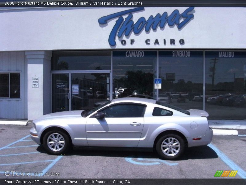 Brilliant Silver Metallic / Light Graphite 2008 Ford Mustang V6 Deluxe Coupe