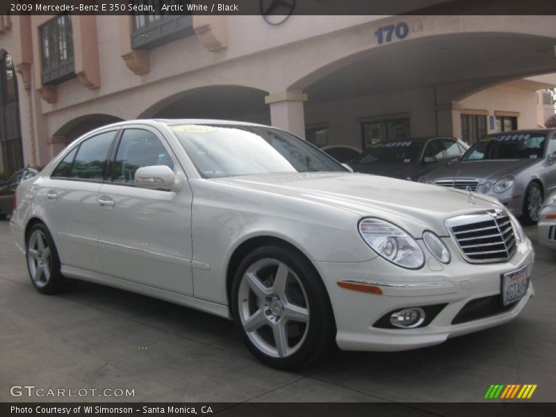 Arctic White / Black 2009 Mercedes-Benz E 350 Sedan