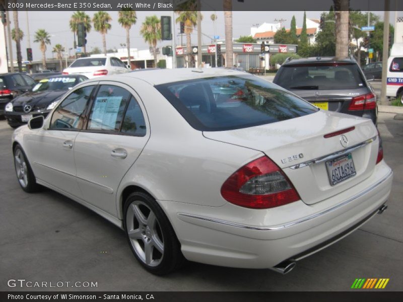 Arctic White / Black 2009 Mercedes-Benz E 350 Sedan