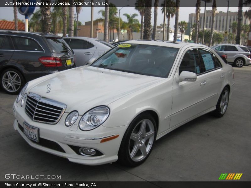 Arctic White / Black 2009 Mercedes-Benz E 350 Sedan