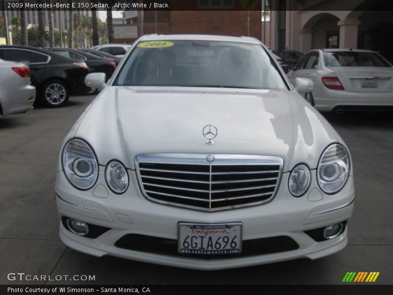 Arctic White / Black 2009 Mercedes-Benz E 350 Sedan
