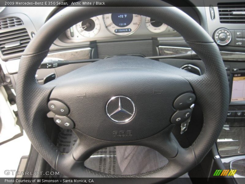 Arctic White / Black 2009 Mercedes-Benz E 350 Sedan