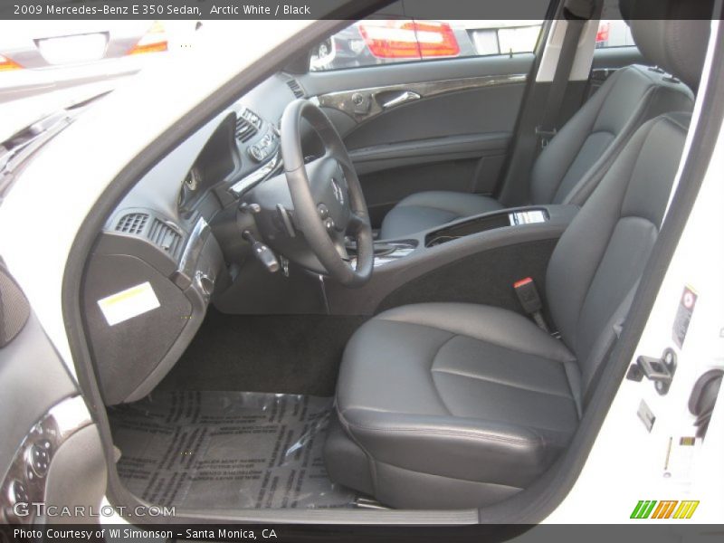 Arctic White / Black 2009 Mercedes-Benz E 350 Sedan