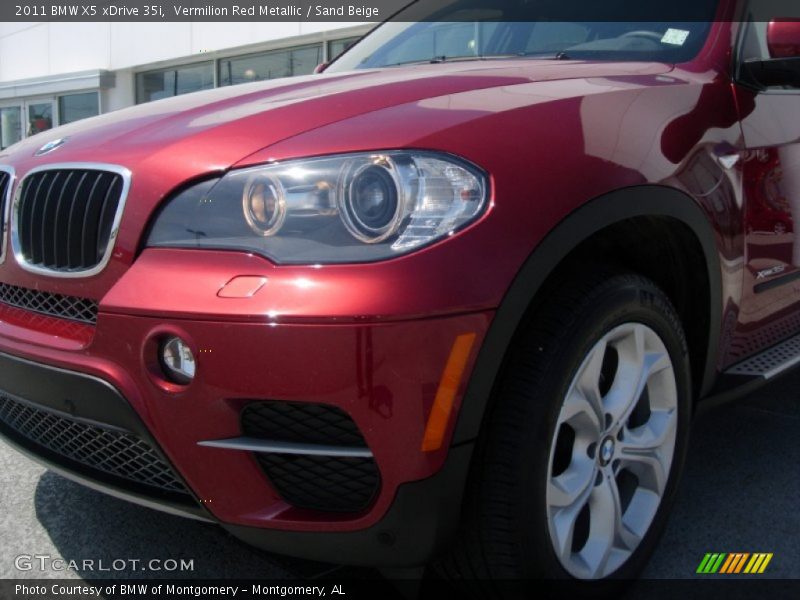 Vermilion Red Metallic / Sand Beige 2011 BMW X5 xDrive 35i