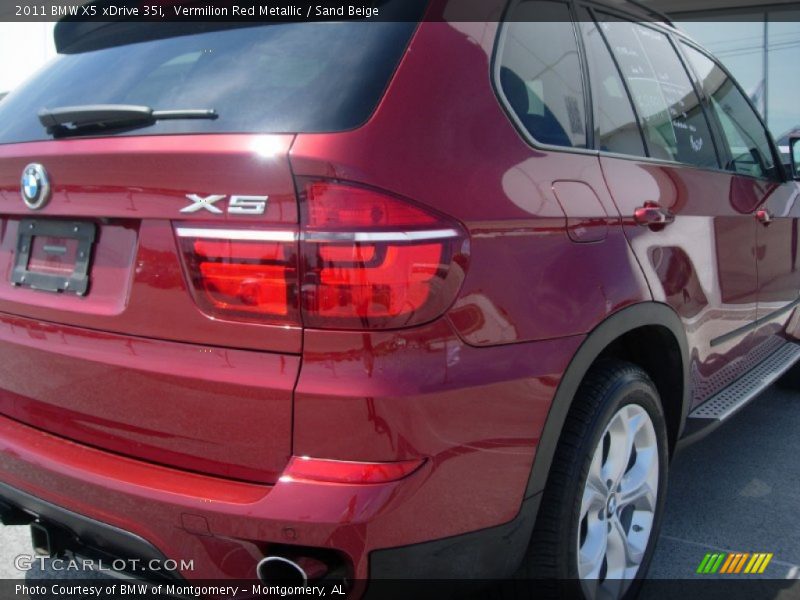 Vermilion Red Metallic / Sand Beige 2011 BMW X5 xDrive 35i