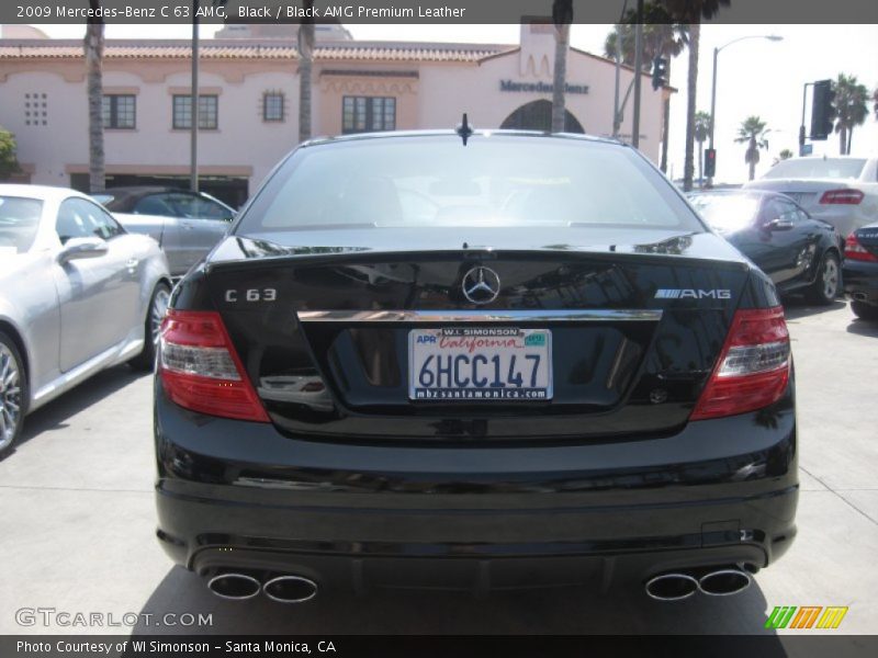 Black / Black AMG Premium Leather 2009 Mercedes-Benz C 63 AMG