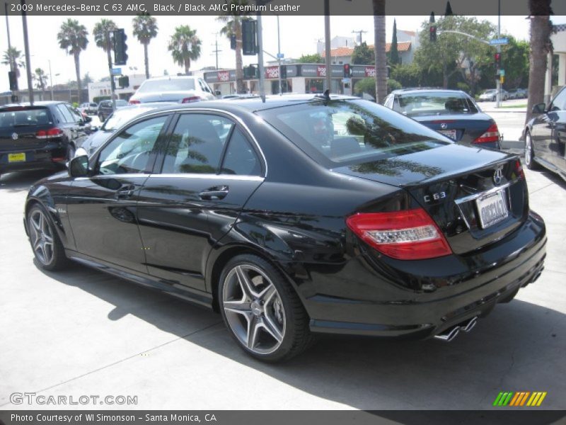 Black / Black AMG Premium Leather 2009 Mercedes-Benz C 63 AMG