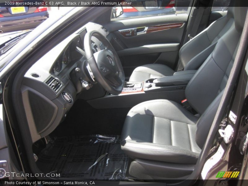 Black / Black AMG Premium Leather 2009 Mercedes-Benz C 63 AMG