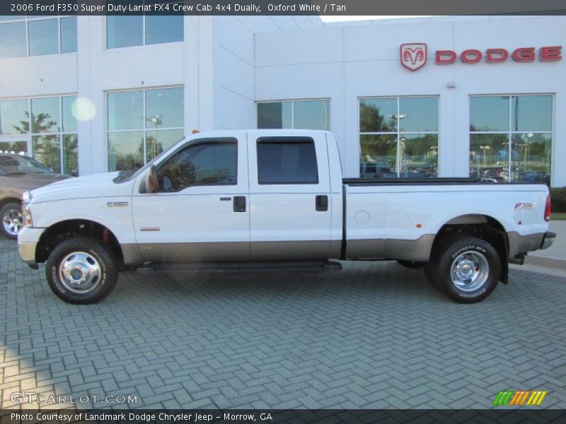 Oxford White / Tan 2006 Ford F350 Super Duty Lariat FX4 Crew Cab 4x4 Dually
