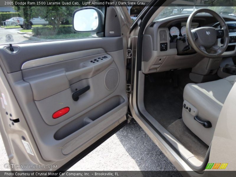 Light Almond Pearl / Dark Slate Gray 2005 Dodge Ram 1500 Laramie Quad Cab