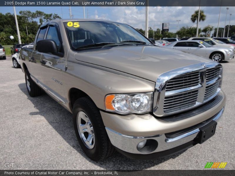Light Almond Pearl / Dark Slate Gray 2005 Dodge Ram 1500 Laramie Quad Cab