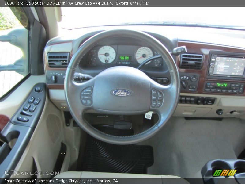 Oxford White / Tan 2006 Ford F350 Super Duty Lariat FX4 Crew Cab 4x4 Dually