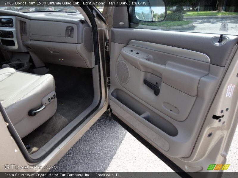 Light Almond Pearl / Dark Slate Gray 2005 Dodge Ram 1500 Laramie Quad Cab