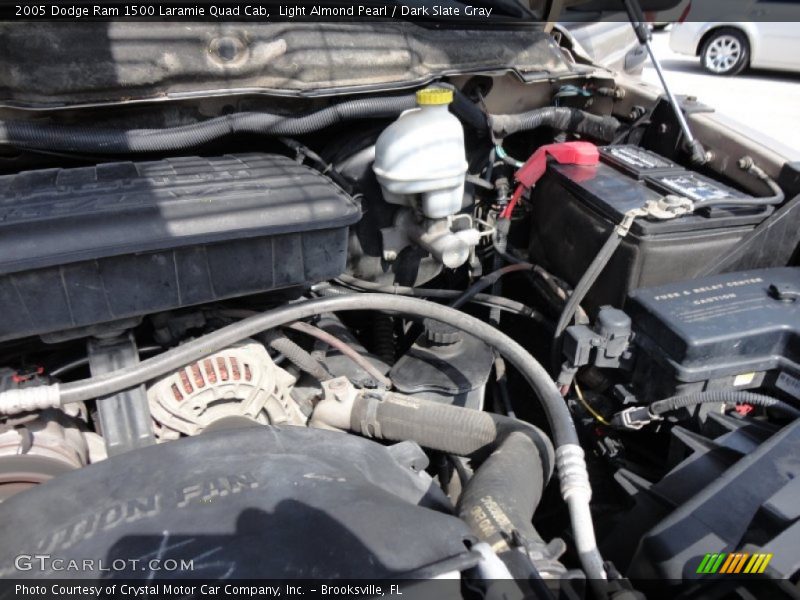 Light Almond Pearl / Dark Slate Gray 2005 Dodge Ram 1500 Laramie Quad Cab