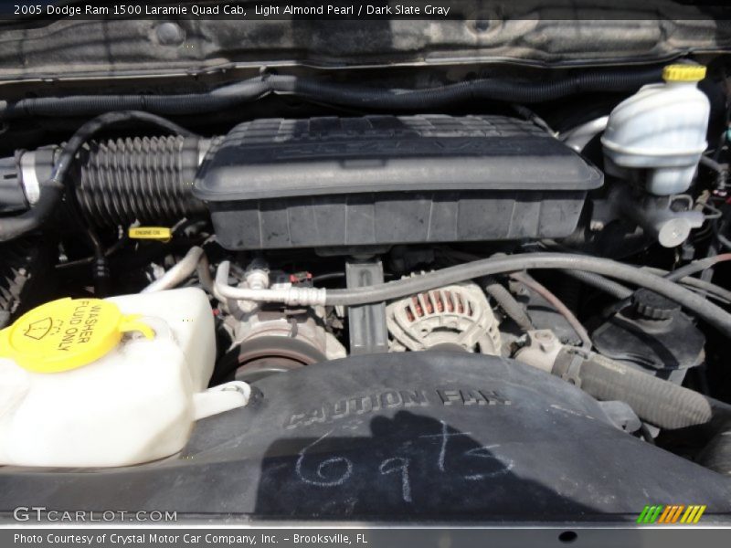 Light Almond Pearl / Dark Slate Gray 2005 Dodge Ram 1500 Laramie Quad Cab